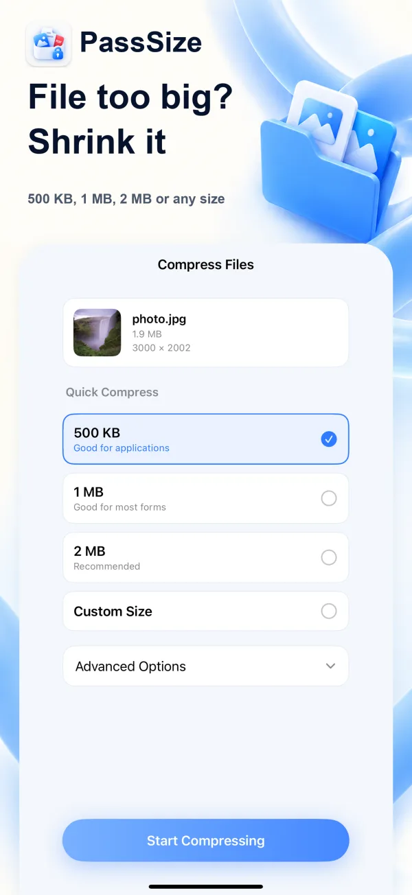 PassSize screenshot 2