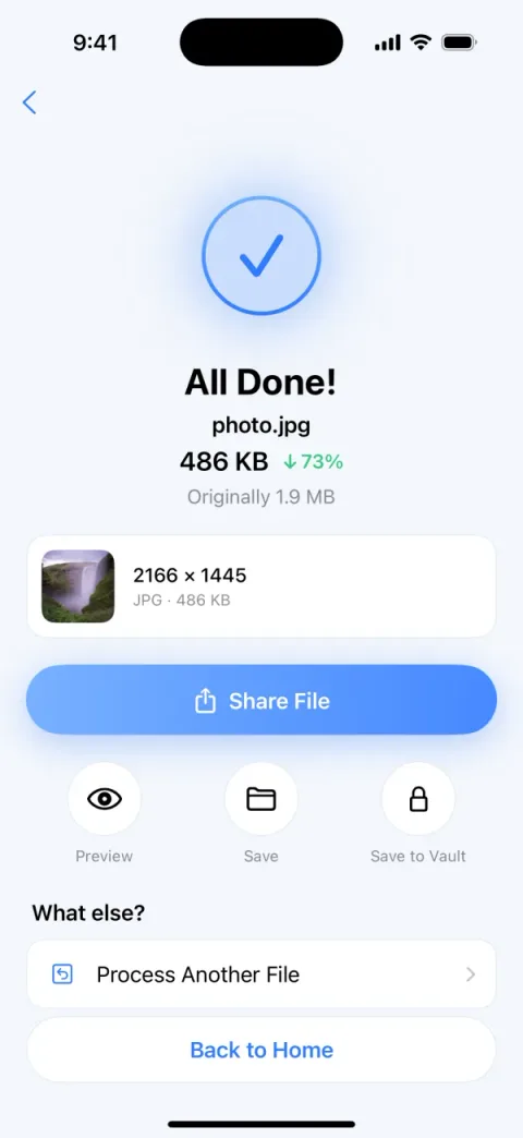 Check the result and save